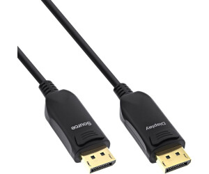 InLine DisplayPort 1.4 AOC Kabel, 8K 30Hz/4K 120Hz, schwarz, 25m (17225I)