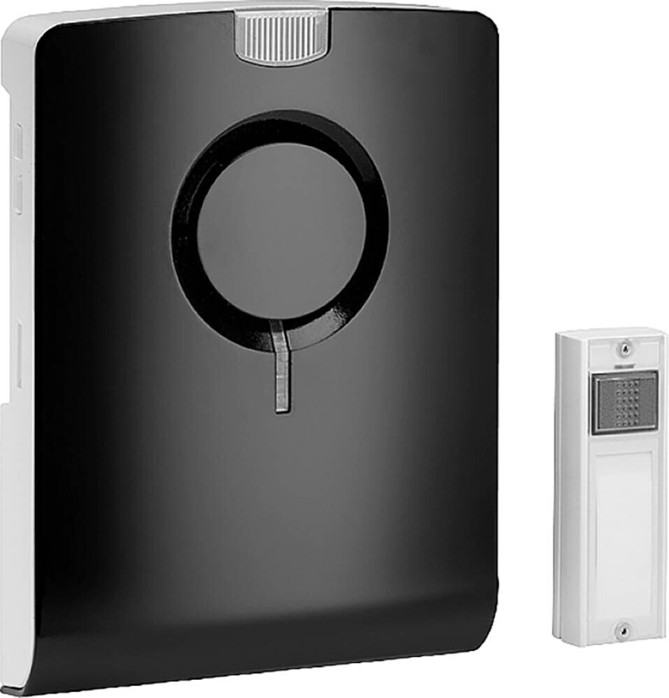 Grothe Funkgong Set MISTRAL 350 schwarz mit Blitzlicht (43550)