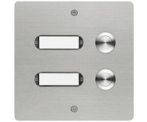 Grothe Etagenplatte ETA 502 V2A AP 2 WE Klingeltaster mit Namensschild Edelstahl (55502)