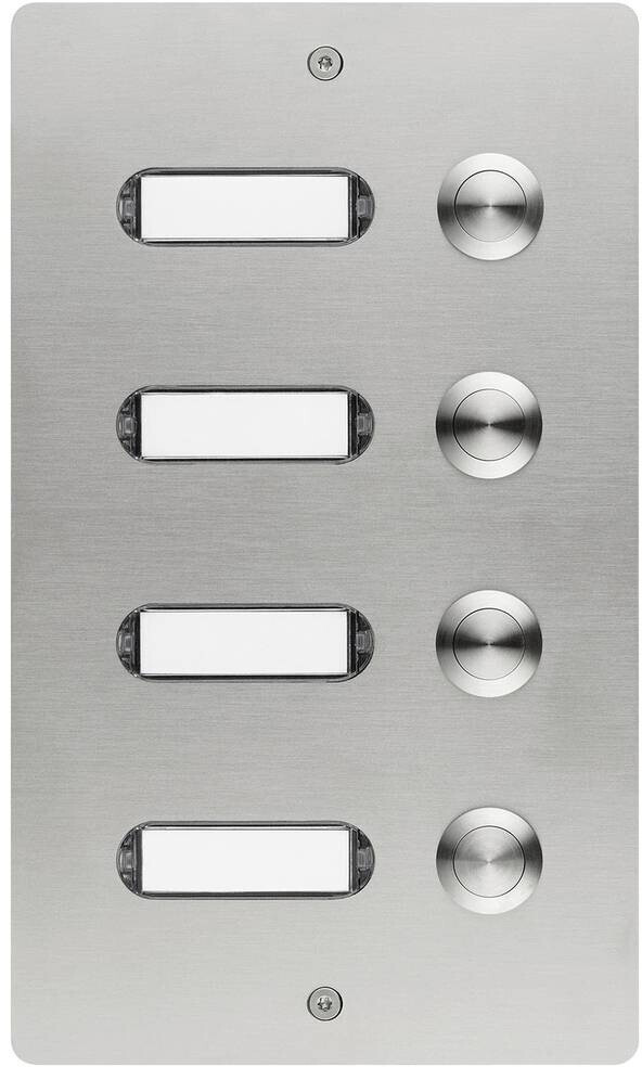 Grothe Klingeltaster mit Namensschild Edelstahl V2A (55504)