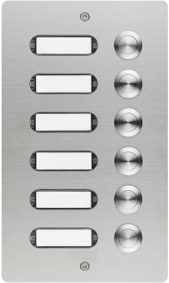 Grothe Etagenplatte ETA 506 V2A AP Klingeltaster mit Namensschild Edelstahl (55506)