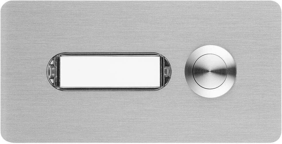 Grothe Etagenplatte ETA 521 V2A Klingeltaster mit Namensschild Schwarz (55521)