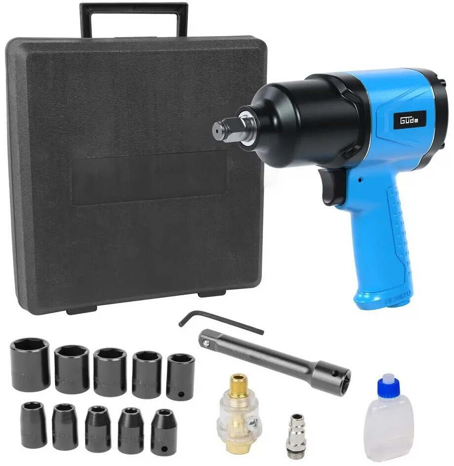 Güde Pneumatic Impact Wrench Set with 10 Sockets (40040)