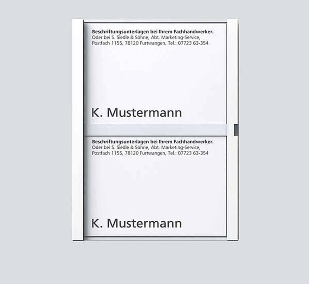 Siedle Namensschild für TM 612-2, BTM 650-02 W weiß (200029790-00)