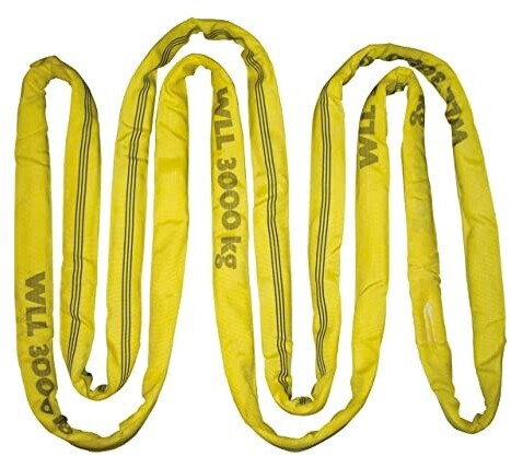 Kerbl Eslinga Redonda, Capacidad de Carga 3t/6t, Circunferencia 3m, Doble Revestimiento, amarilla (37733)