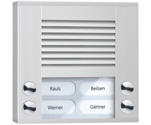 TCS Audio Outdoor Station 2-row 4 Buttons Surface-mounted silver (PES04-EN/04)