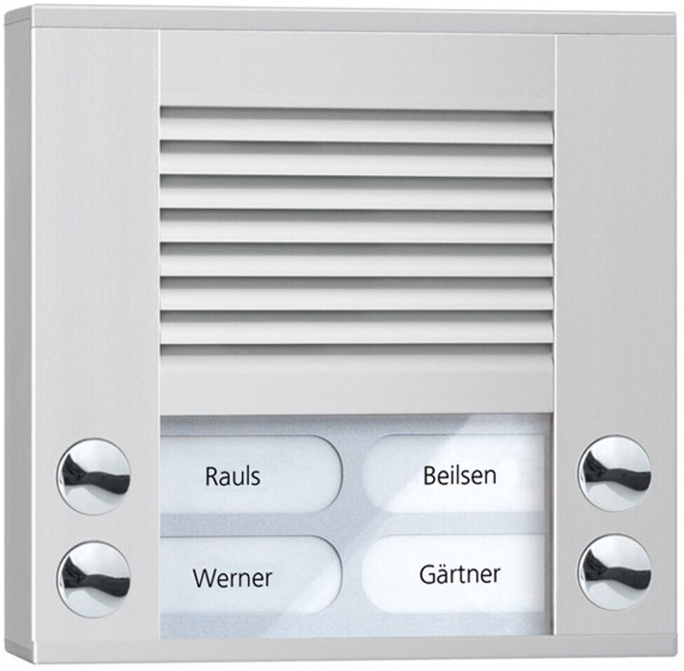 TCS Audio Outdoor Station 2-row 4 Buttons Surface-mounted silver (PES04-EN/04)