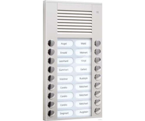 TCS Audio Outdoor Station Series PES 18 Bell Buttons 2-row silver (PES18-EN/04)