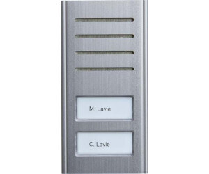 TCS Audio Outdoor Station Series ASX 2 Name Field Button, 1-row, Surface-mounted silver (ASX13002-0010)