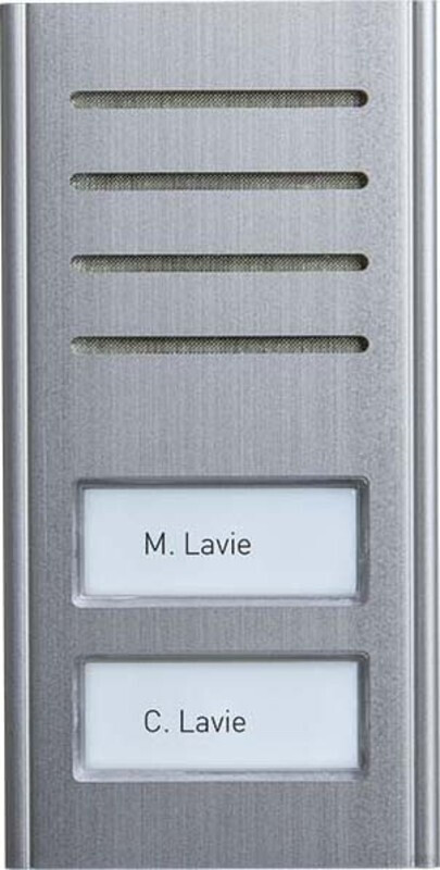 TCS Audio Outdoor Station Series ASX 2 Name Field Button, 1-row, Surface-mounted silver (ASX13002-0010)