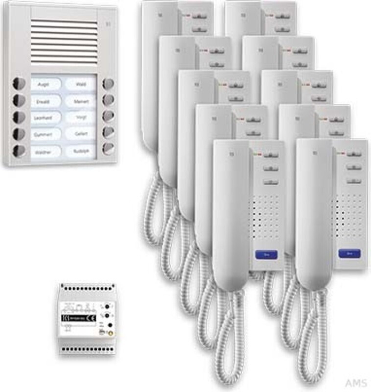 TCS Audio Outdoor Station Pack 10 PES 10 Buttons Surface Mounted for 10 Residential Units (PPA10-EN/02)