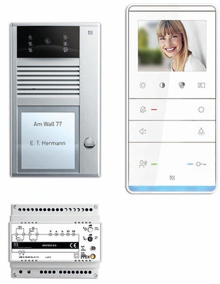 TCS Video Intercom System for 1 Residential Unit with 1 Bell Button (PVC1311-0010)