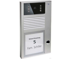 TCS Video 2-Wire Outdoor Station Series AVC with 1 Bell Button silver (AVC12010-0010)