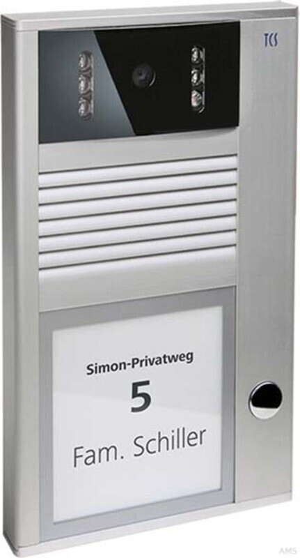 TCS Video 2-Wire Outdoor Station Series AVC with 1 Bell Button silver (AVC12010-0010)