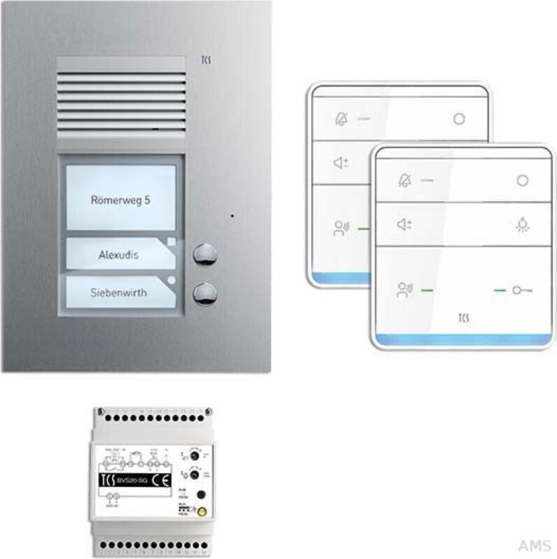 TCS TASTA:pack Audio Intercom System for 2 Residential Units (PSU2320-0000)