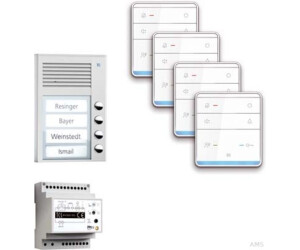TCS Audio:pack AP for 4 residential units with outdoor station PAK 4 bell buttons (PPAF04-EN/01)