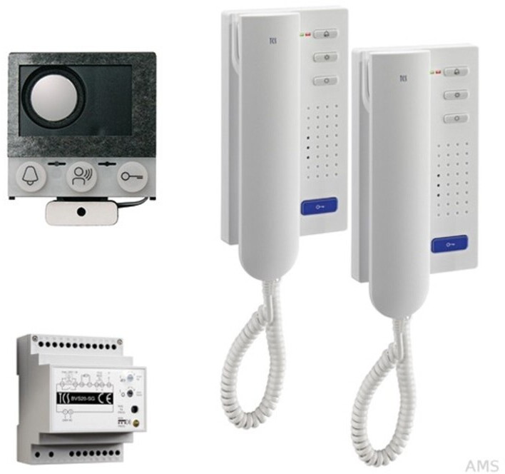 TCS audio:pack Einbau für 2 Wohneinheiten mit Einbaulautsprecher ASI12000 + 2 Türtelefon ISH3030 + Steuergerät BVS20 (PAIH020/004)