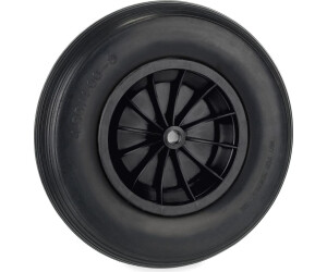 Relaxdays Wheelbarrow Wheel 4.80/4.00-8 Rubber Tyre with Plastic Rim Puncture-Proof Black (10042477)