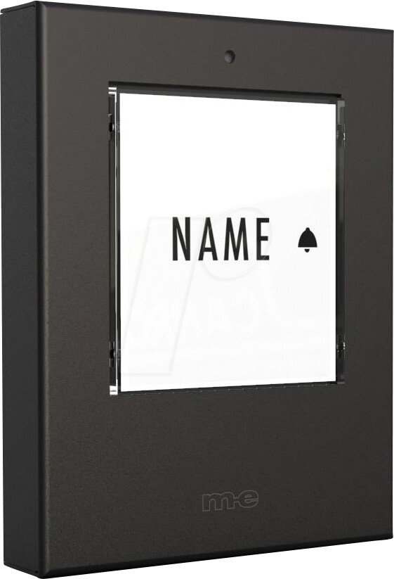 M-E Modern Electronics Klingeltaster beleuchtet für 1-Familienhaus, Edelstahl anthrazit (41421/KTF 1 EA)