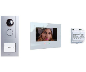 M-E Modern Electronics Video-Türsprechanlagen Set für 1-Familienhaus silber/weiß (VD-ALU-6109-S-W/41331)