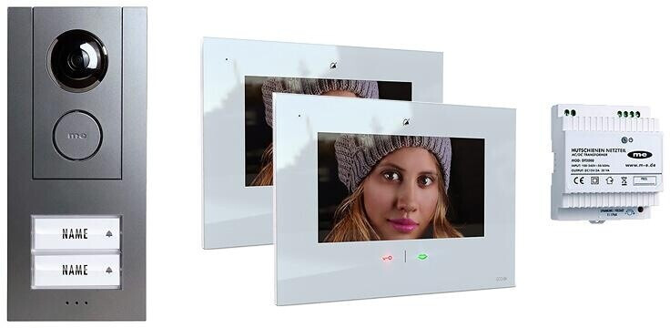 M-E Modern Electronics Video intercom system set for 2-family house, anthracite/white (VD-ALU-6209-A-W)