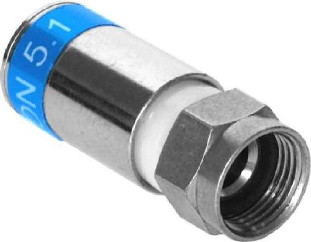 Kreiling F-Compression Connector 7mm, 5.1 Dielectric blue (F 7-51 KRCOMP)