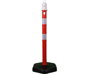 Jungheinrich Poteau de chaîne rouge/blanc Ø 63 mm 1000 mm avec œillet (12403ZR)