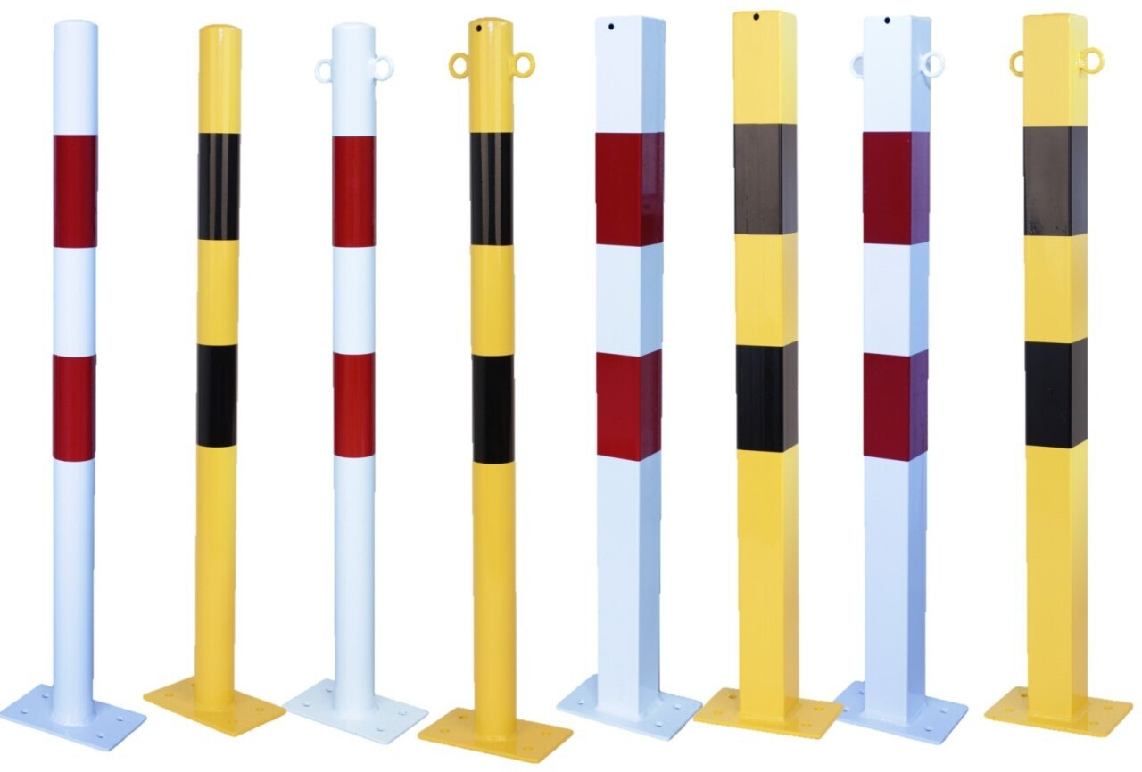 Dancop Dancop Flexible Barrier Post black-yellow 1000 mm (FP1000 S) - back view