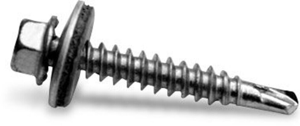 K2 Systems Tornillo hexagonal autoperforante para chapa con arandela de sellado 6x75mm, bimetal (2003064)