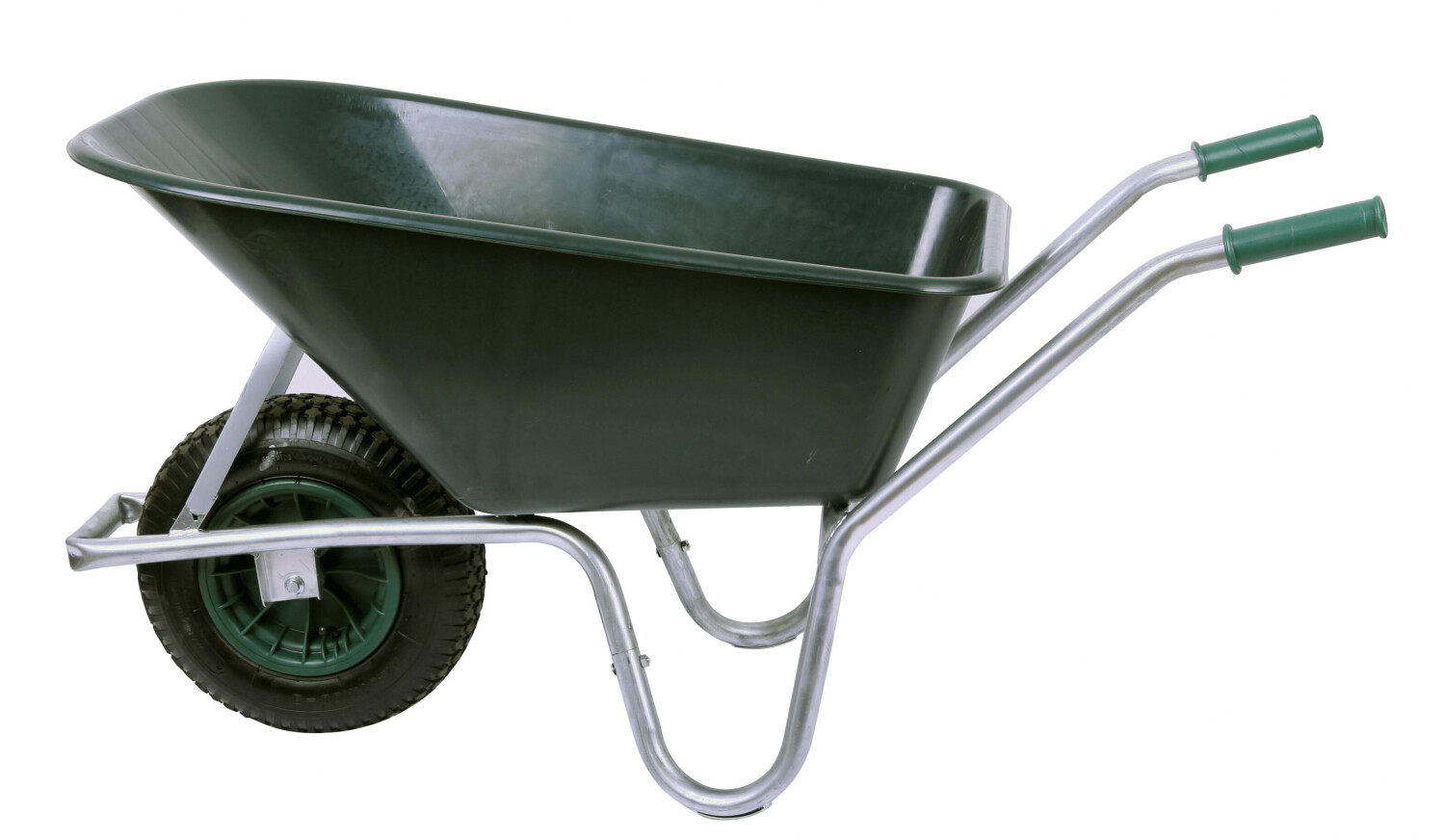 SZ Metall Wheelbarrow, 100 Liters, Green Plastic Tub (175427)