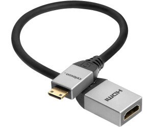 celexon Mini HDMI to HDMI M/F Adapter with Ethernet - 2.0a/b 4K 0.25m (1000017973)