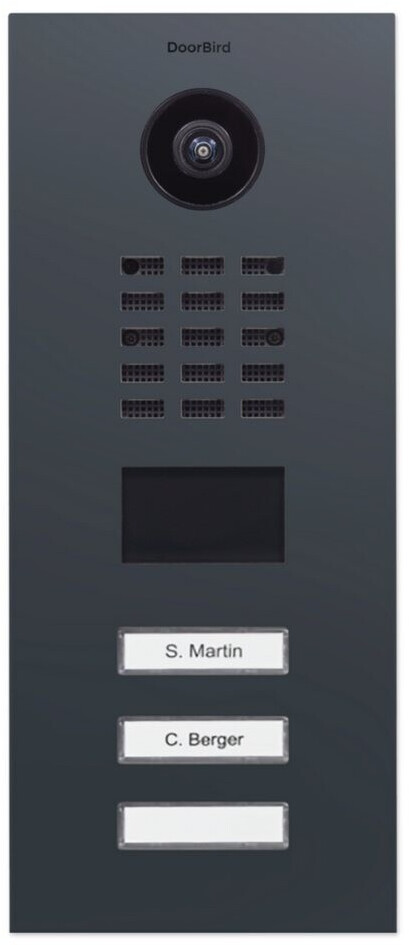 DoorBird D2103V IP Video Door Station Stainless Steel with Three Call Buttons, RAL 7016 (423870772)