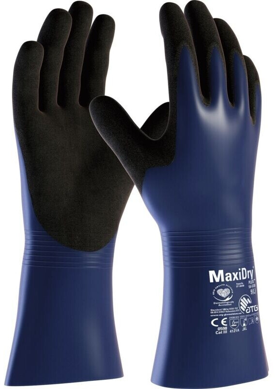 ATG MaxiDry Plus Chemical Resistant Gloves Blue/Black (56-530)