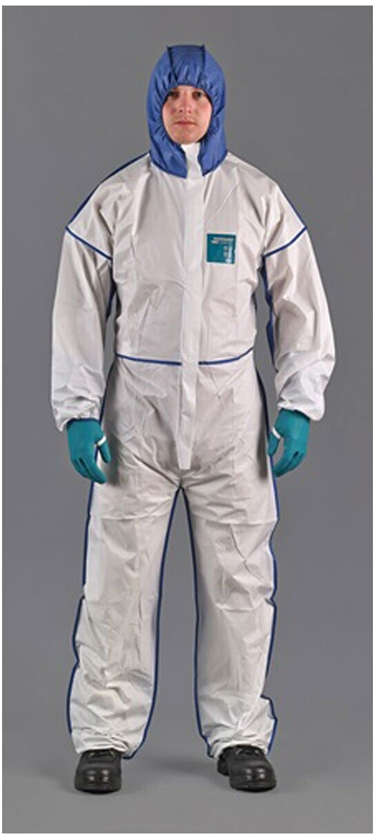Ansell AlphaTec 1800 Comfort Protective Suit white/blue (WN18B-00195-07)