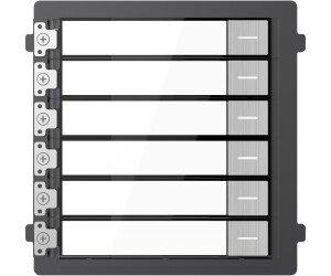 Hikvision Intercom Module with 6 Doorbell Buttons, Stainless Steel (DS-KD-KK/S)