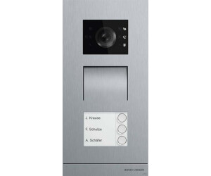 Busch-Jaeger Outdoor video station 3-fold, Busch-Welcome IP, platinum/stainless steel (H81381P3-S-03)