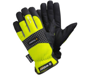 Tegera PRO 9128 Winter work gloves made of Microthan leather black/neon yellow (9128)