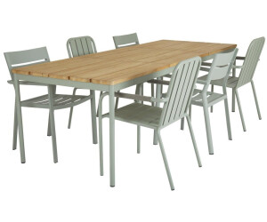 Brafab Nox Table de Salle à Manger Aluminium/Teck Vert Poussiéreux (4657F-32)