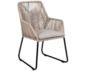 Brafab Midway Fauteuil de Repas en Polyrattan Beige/Noir (5032-8-21-02)