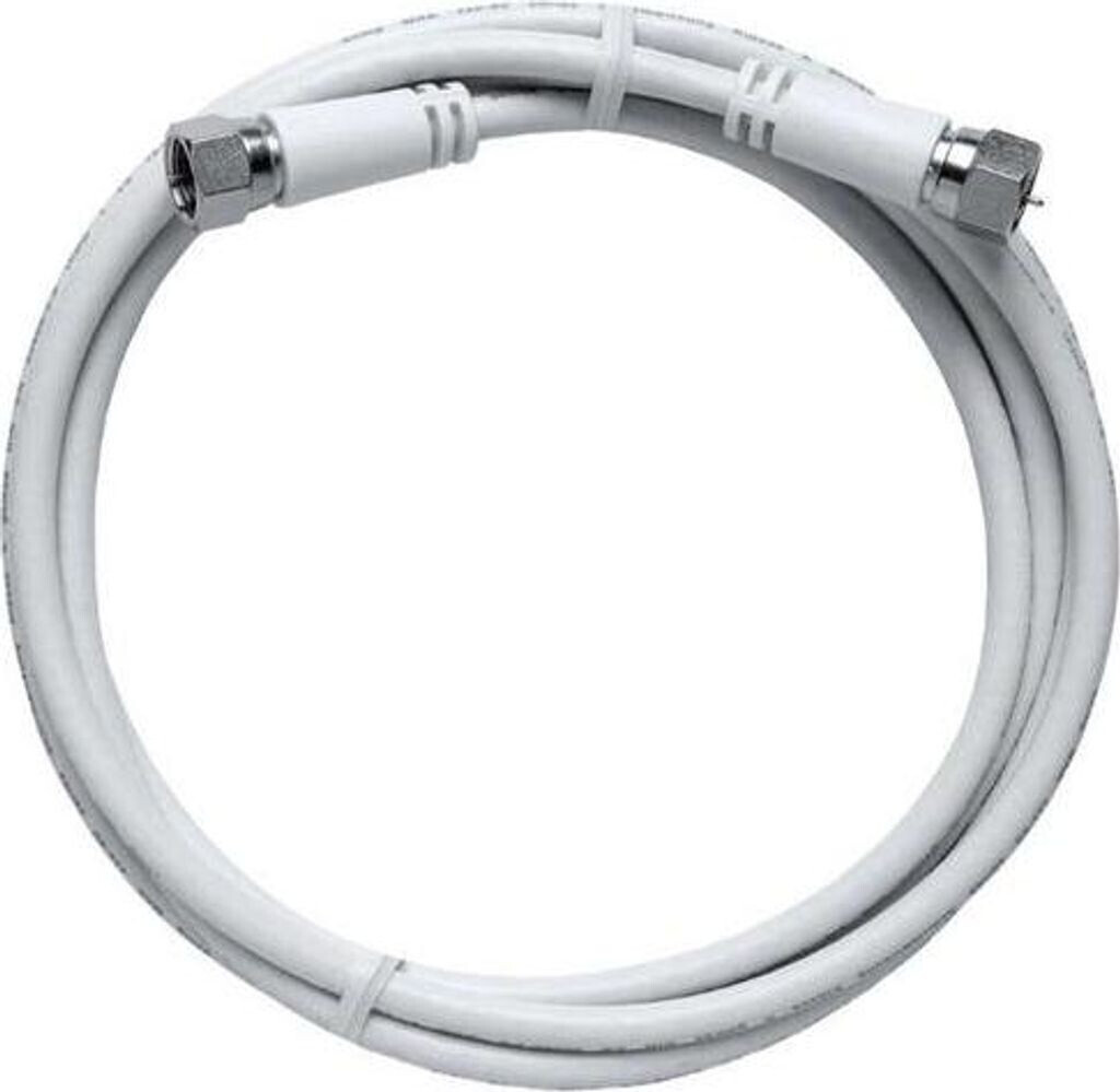 Axing Coaxial Cable with F-connectors, white, 3.5m, 85 dB (MAK 350-80)