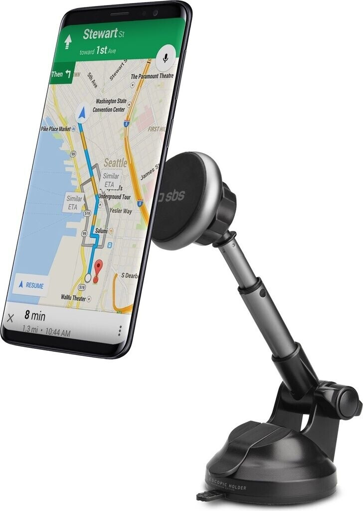 JAZ JAZ Telescopic car mount with suction cup, magnetic, 360° rotatable, Black/Silver (TESUPMAGEXT) - Product image 1 of 13