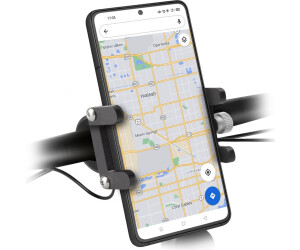 JAZ Aluminium mobile phone holder for bicycle and scooter black (TEERIDEMETAL)