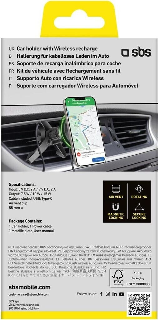 JAZ JAZ Magnetic Vent Mount compatible with MagSafe charging black (TESUPMAGWIR15W) - alternate view