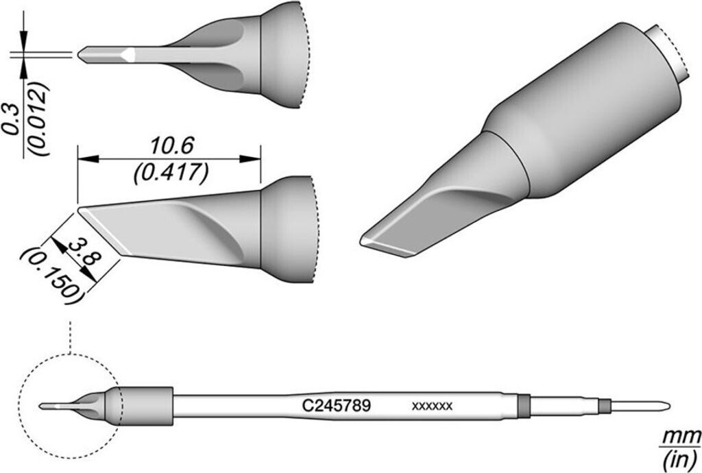 JBC Soldering Tip Knife 3.5 x 0.3 mm (C245789)