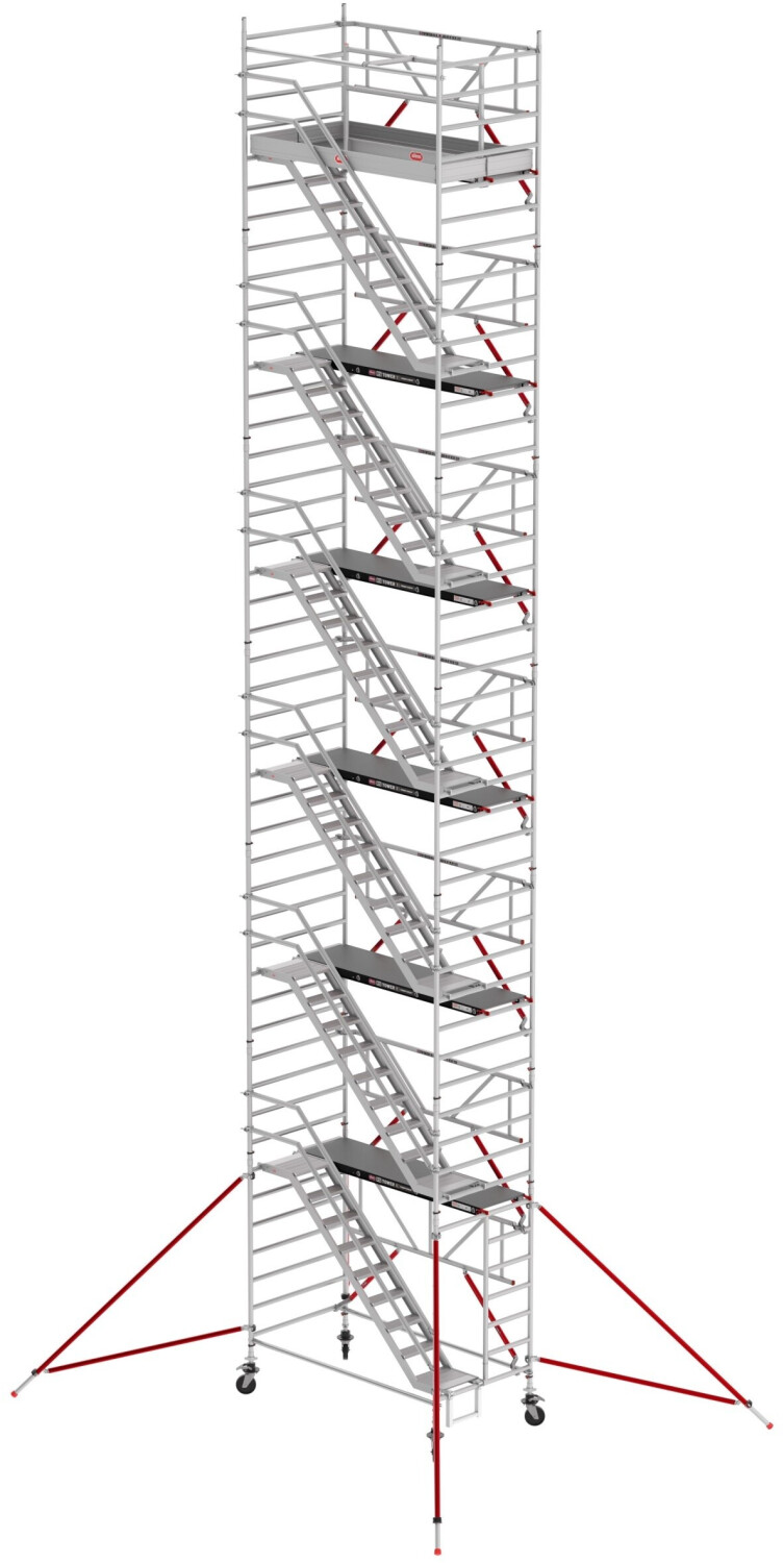 Altrex Andamio con Escalera RS TOWER 53 Plataforma de Madera 1,35 x 2,45 m Altura de Trabajo 14,20 m (T530047)