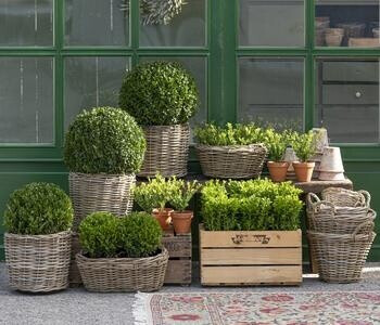 Van Van der Leeden Rattan pot Drypot round grey - view 8