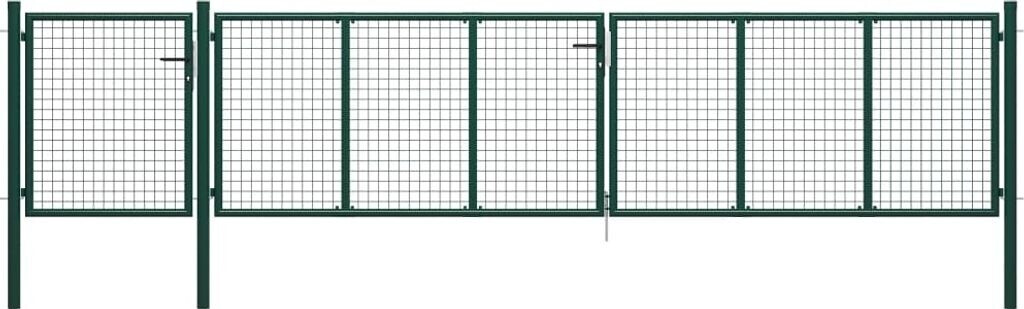 vidaXL vidaXL Puerta de jardín de acero verde (144316) - alternate view