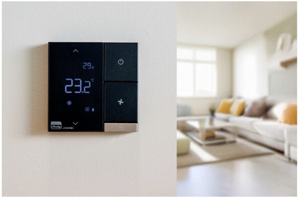 Shelly LinkedGo Smart HVAC Thermostat schwarz (Shelly_PbS_ST_ST802-B), Bild 3