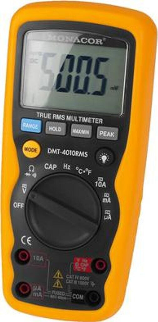 Monacor DMT-4010RMS Multimetro Digitale Portatile IP67 (0292020)
