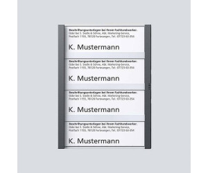 Siedle Name plate for TM 612-4/BTM 650-04 dark grey-glimmer (200029963-00)